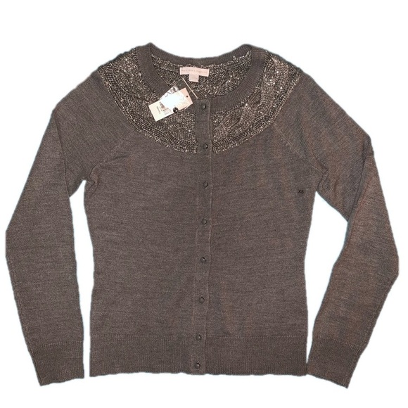 New York & Company Cardigan with Sequins Women’s Size Extra Small - Picture 1 of 8